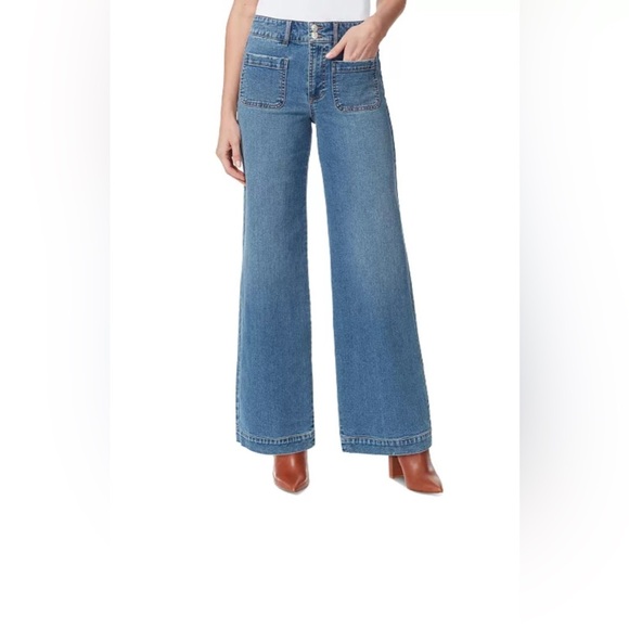 Women's Gloria Vanderbilt x Christian Siriano Wide-Leg High-Rise Jeans |33/16| - Picture 1 of 9